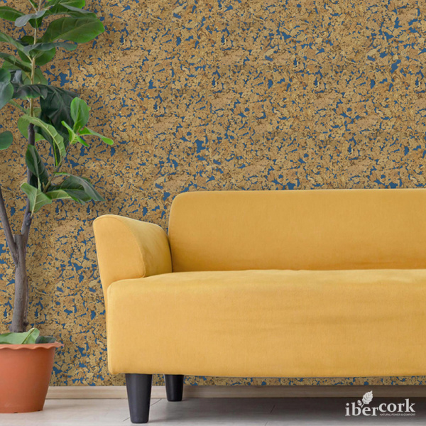 Пробковое настенное покрытие в пластинах EasyCork Кориа азул